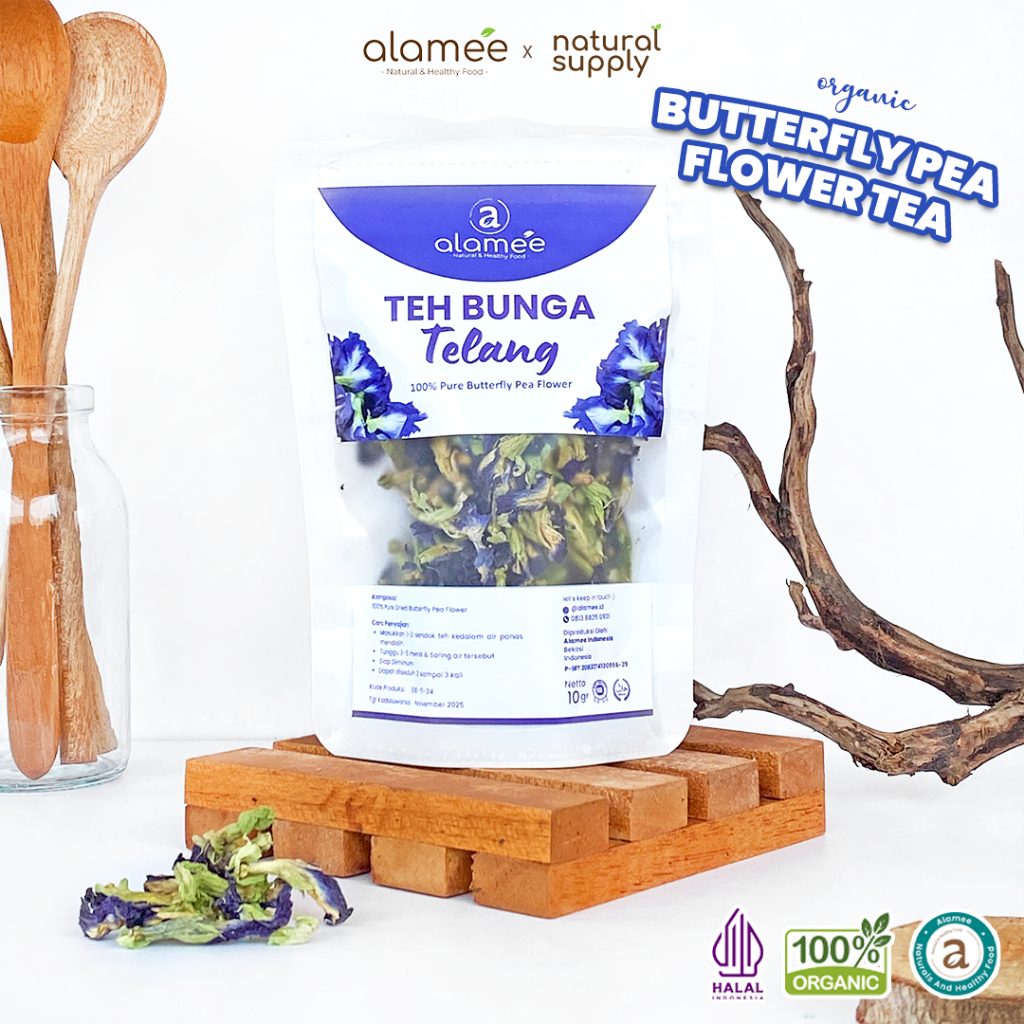 

Teh Bunga Telang Kering Butterfly Pea Tea Herbal Organik Alami 10 Gr