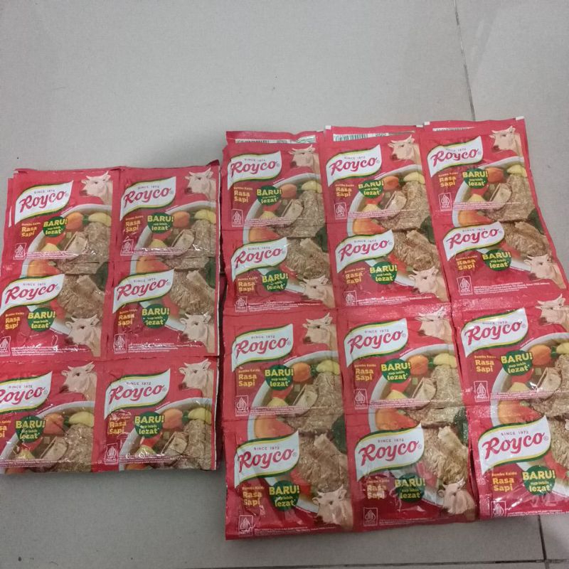 

ROYCO bumbu penyedap masakan rasa sapi 1renceng isi 12 pcs sembako