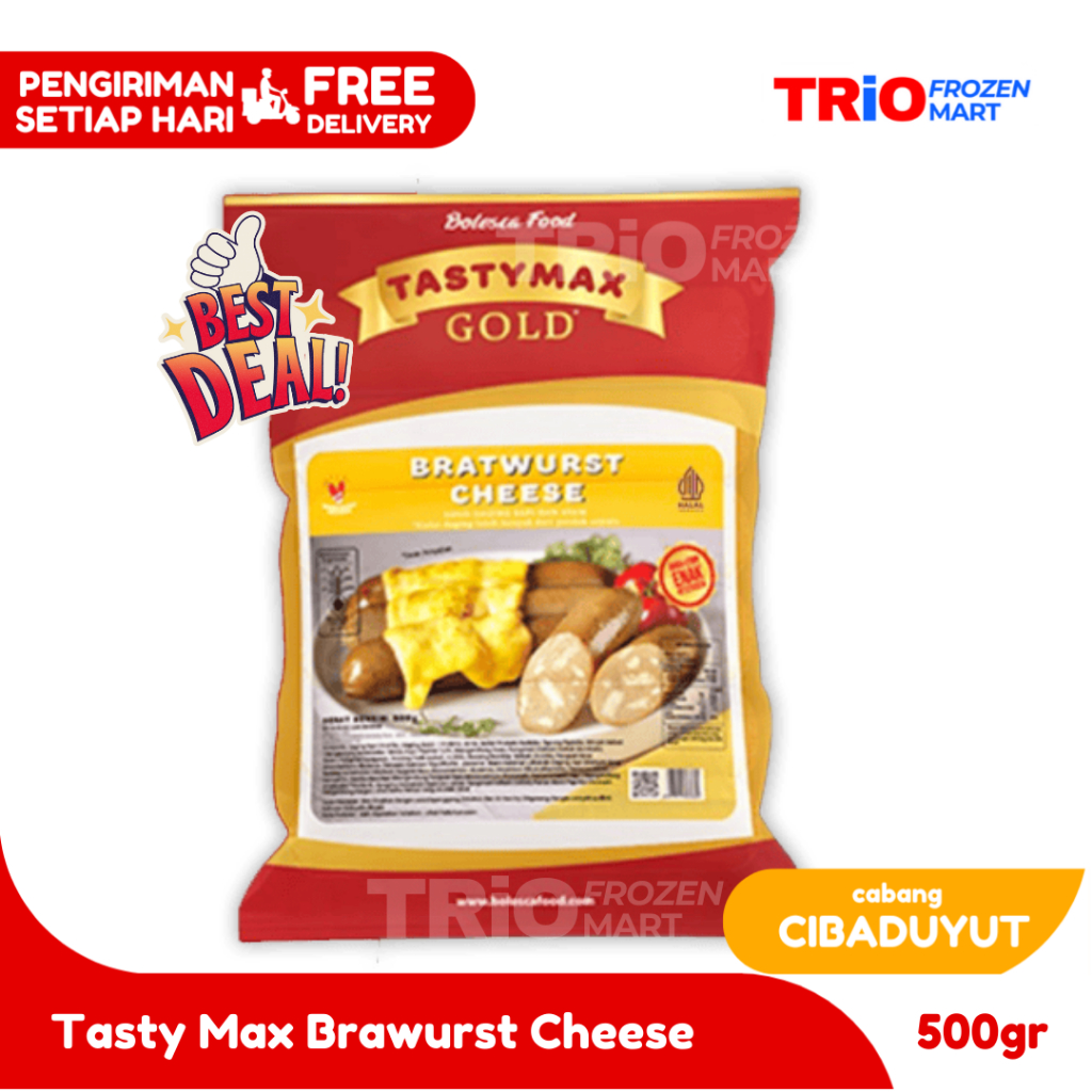 

Tasty Max Bratwurst Cheese 500gr