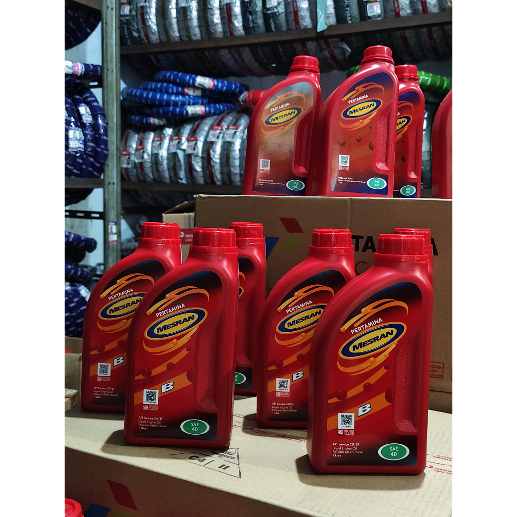 Promo Oli Murah Obral Oil Mesin Kental 4T Original Mesran B 40 1 Liter Supra X 125 Karisma Blade Rev