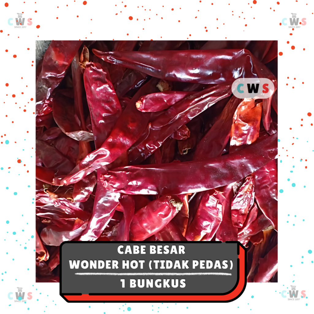 

Cabai Cabe Besar WONDER HOT (Tidak Pedas) - 1 Bungkus