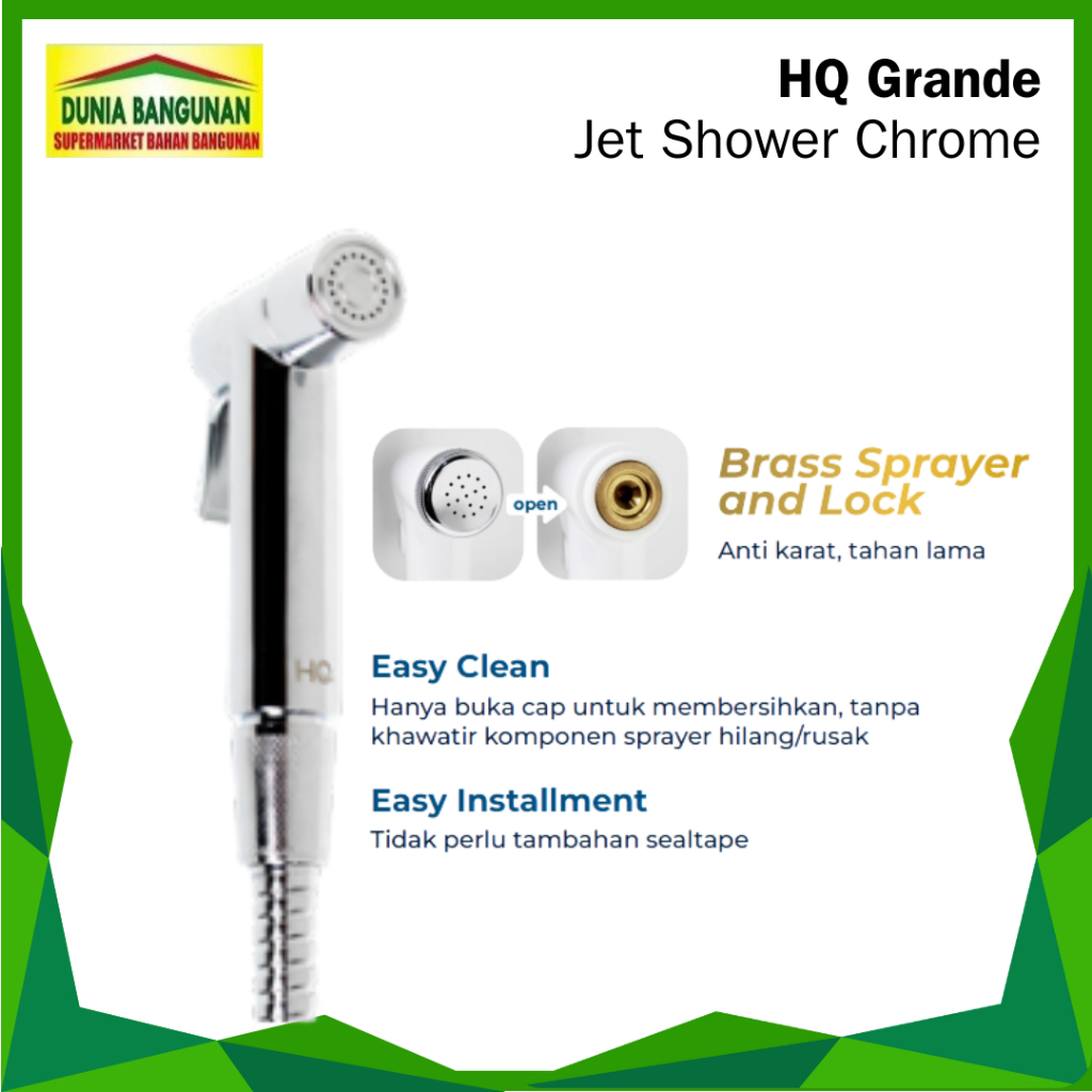 Jet Shower Toilet HQ SP203T Jet Shower Kamar Mandi Chrome