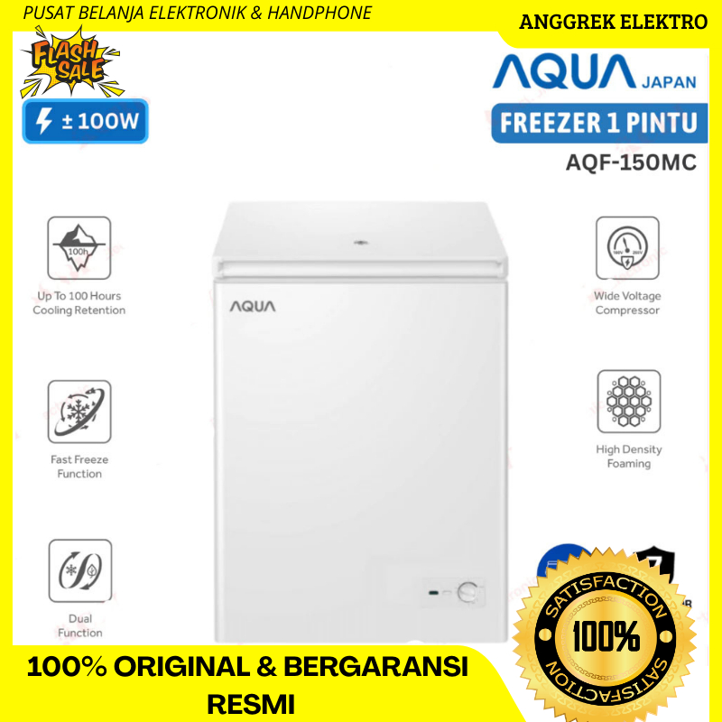 FREEZER BOX AQUA AQF150MC CHEST FREEZER 150 LITER