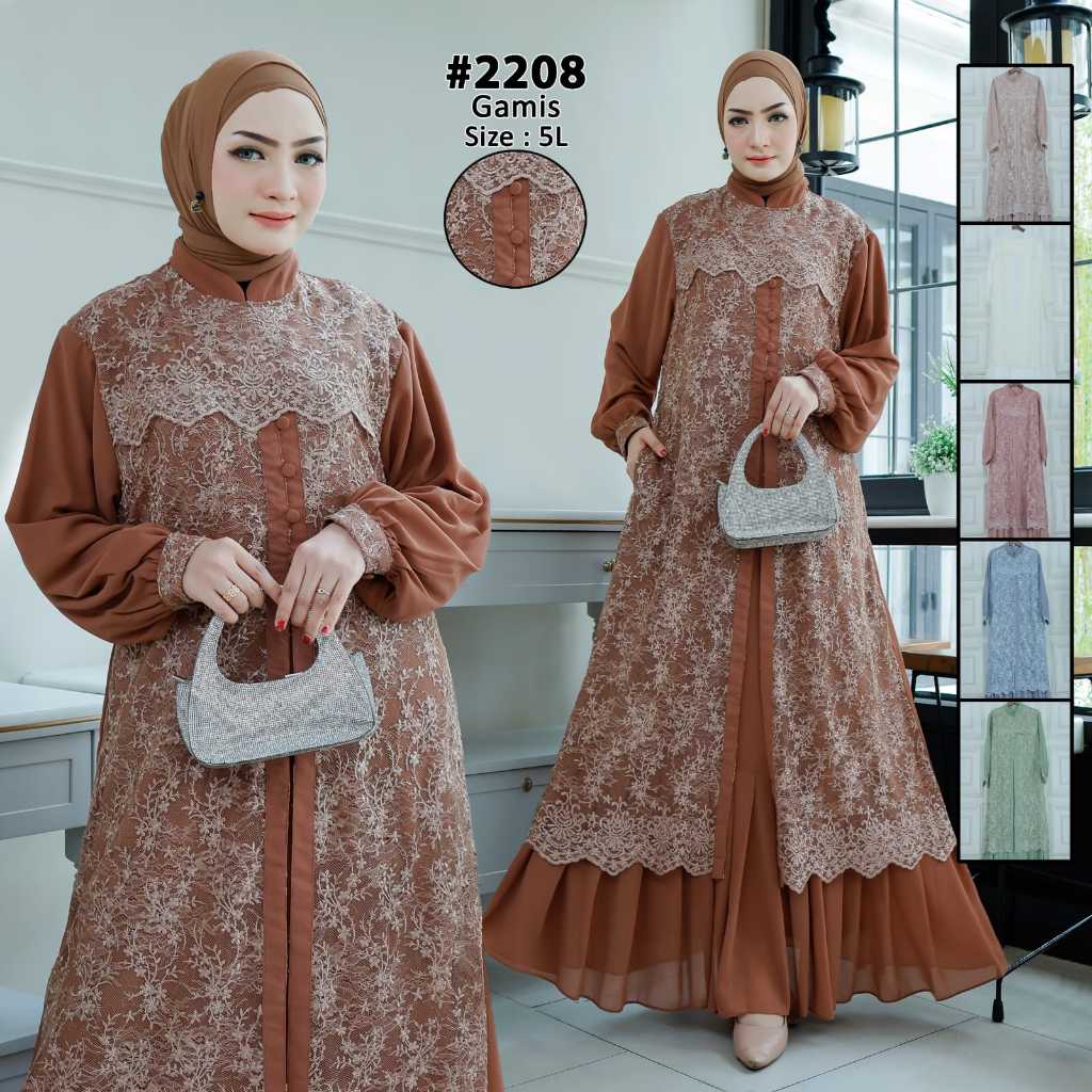 Izzati Gamis Pesta Kondangan LD 120CM Tile Premium Wanita Wudhu Friendly - Bahan Babydoll Tile Impor