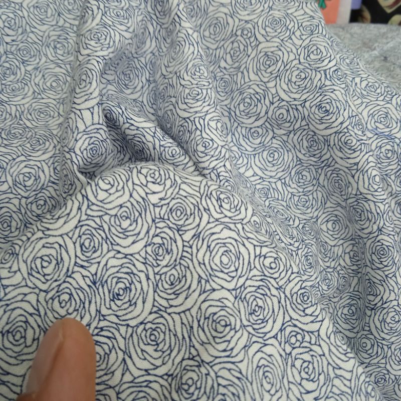 KAIN KATUN JEPANG PREMIUM GARMEN MOTIF BUNGA