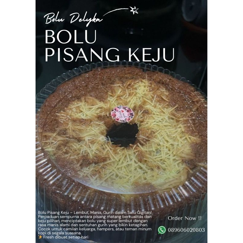 

BOLU PISANG KEJU ENAK ORIGINAL BESAR DIAMETER 25 X 25 CM