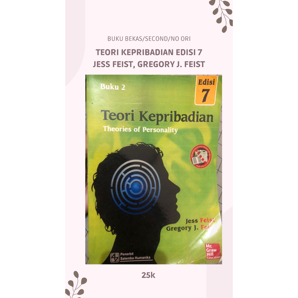 Teori Kepribadian Edisi 7: Teories Personality, Second, Tidak Ori, Jess Feist