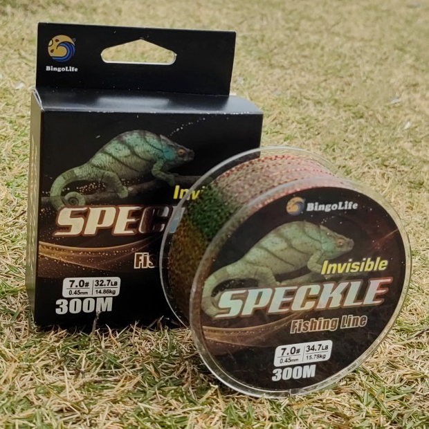 Senar Pancing Invisible 300m High-Grade Speckle Nylon 0.12mm ~ 0.50mm Kompetisi Memancing Kamuflase 