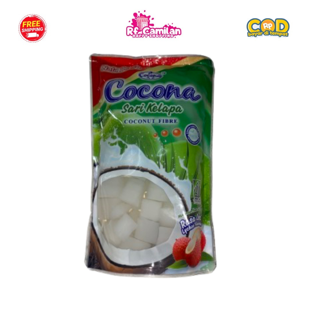 

Cocona Sari Kelapa Coconut Fibre 400gr Rasa Leci