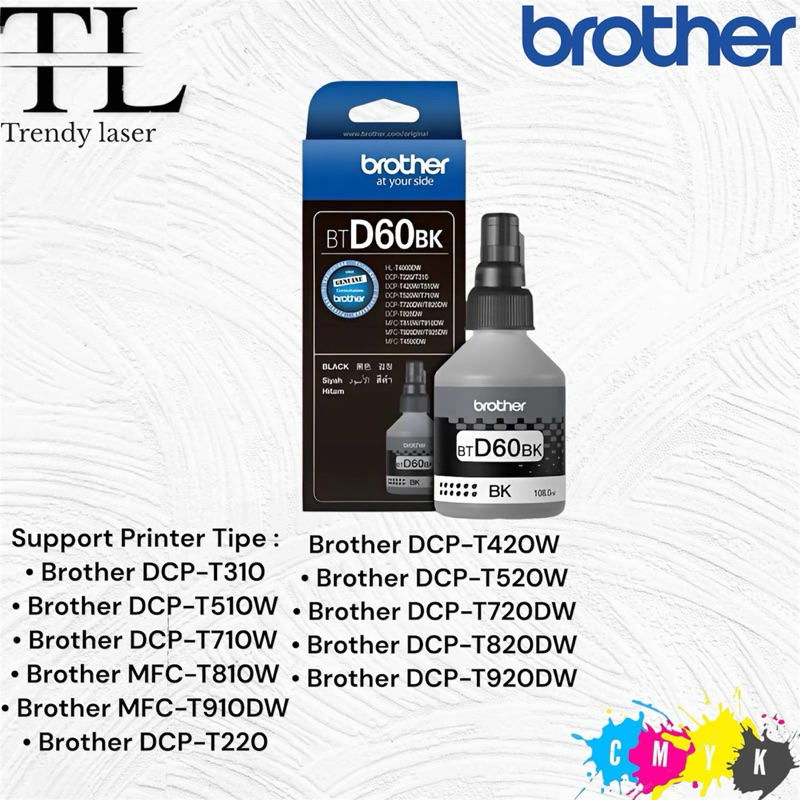 TINTA BROTHER D60BK INK BOTTLE DCP-T510W / DCP-T520W