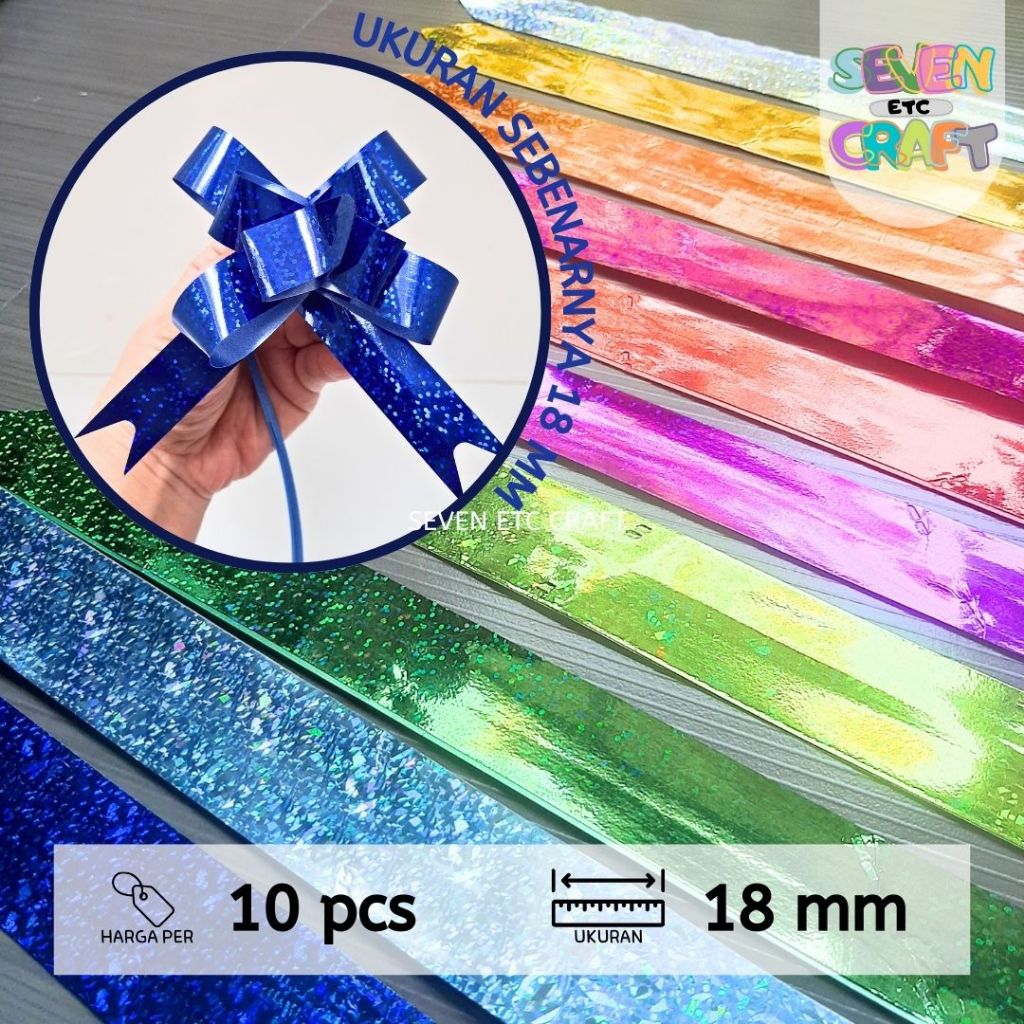 

Pita Tarik Serut Hologram 18 mm 10 pcs