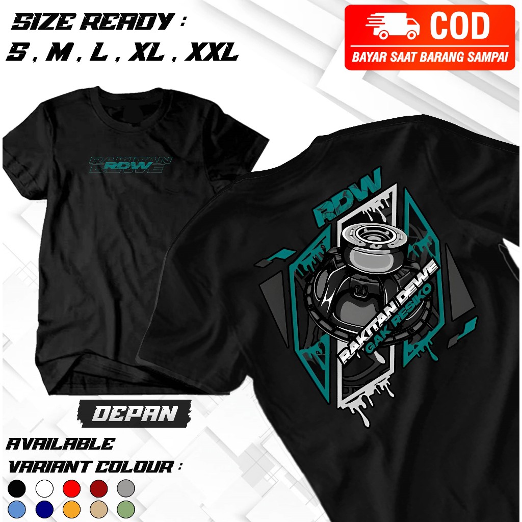 Kaos - RDW rakitan dewe  - Tshirt Pria Wanita Lengan Pendek Keren Cotton Combed Nyaman Dipakai