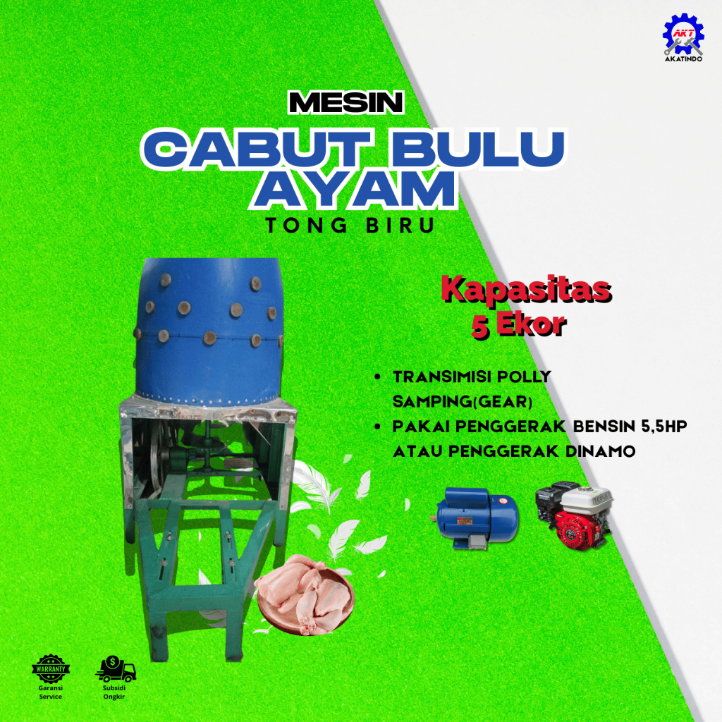 Mesin Cabut Bulu Ayam Polly Samping. Bubut ayam tong plastikr. Cabut Bulu unggas kapasitas 3 ekor Si