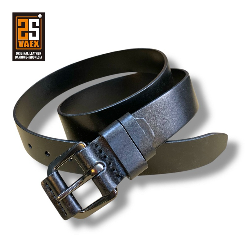 Sabuk kulit sapi kepala pendek untuk pria