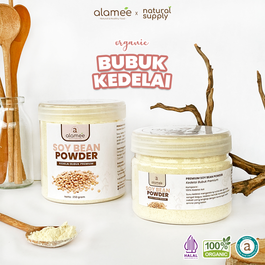 

ALAMEE Soy Milk Bean Powder PREMIUM Bubuk Susu Kacang Kedelai Murni Tinggi Protein Tanpa Gula 250gr