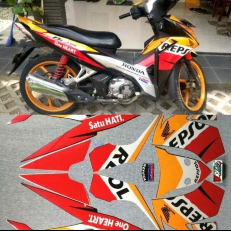 STRIPING STIKER LIS BODY STANDAR BLADE REPSOL 2009-2014  FUL SET BODY