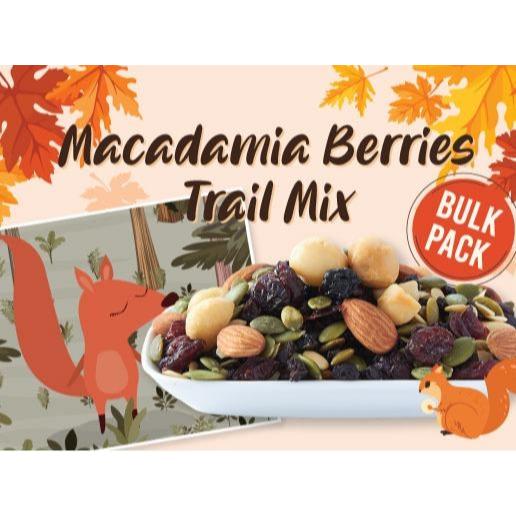 

500gr Macadamia Berries Trail Mix (Almond,macadamia,pumpkin seed,melon seed,blueberry,blackcurrant,cranberry)