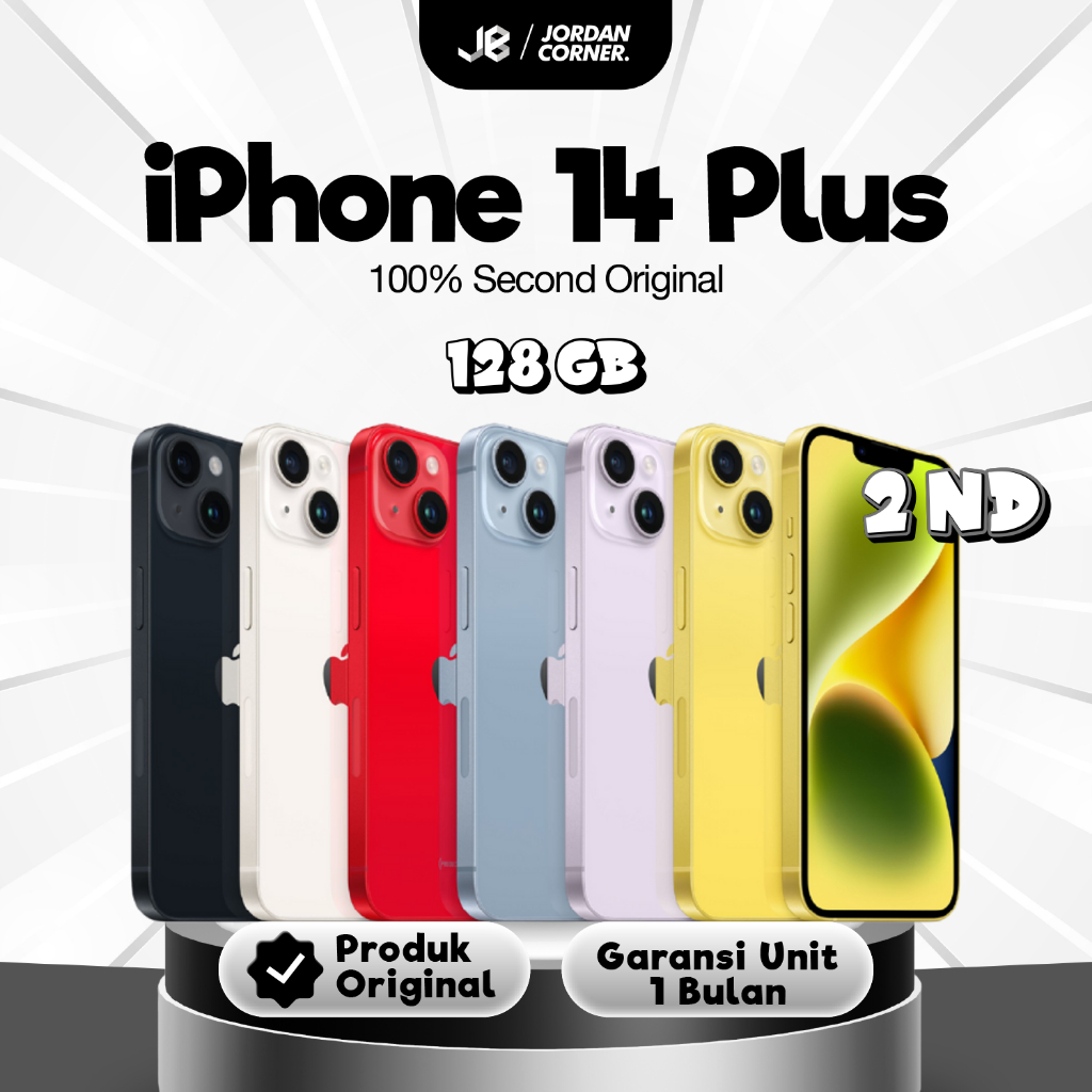 iPhone 14 Plus Second All Provider & Bea Cukai 128GB 256GB 512GB Bergaransi