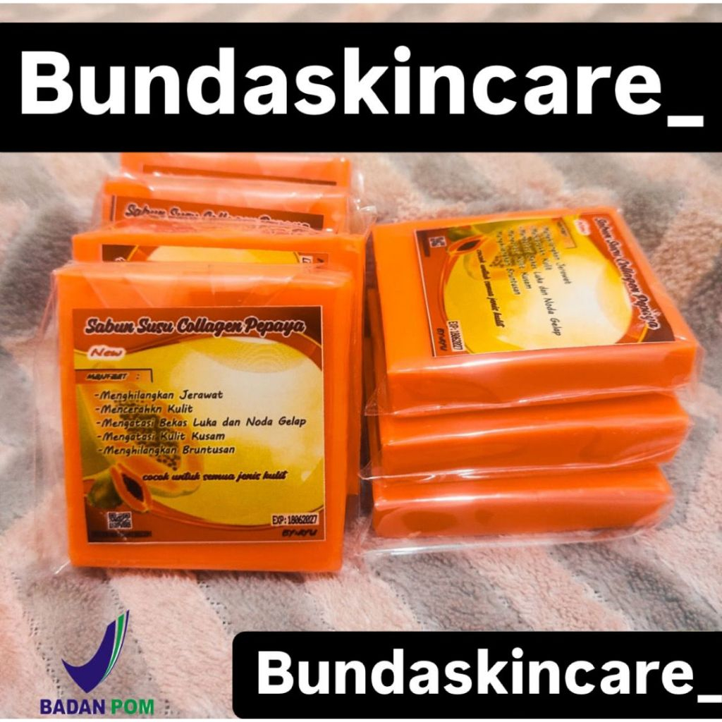 12PCS SABUN PEPAYA | SABUN SUSU COLLAGEN PEPAYA VIRAL BY AYU