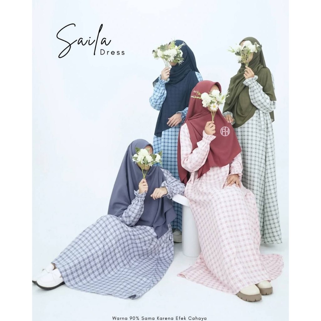 baju wanita Saila Dress by Pelangi Hijab gamis only