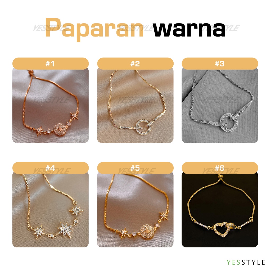 Yesstyle Gelang Serut Adjustable Simple / Gelang Tangan Titanium