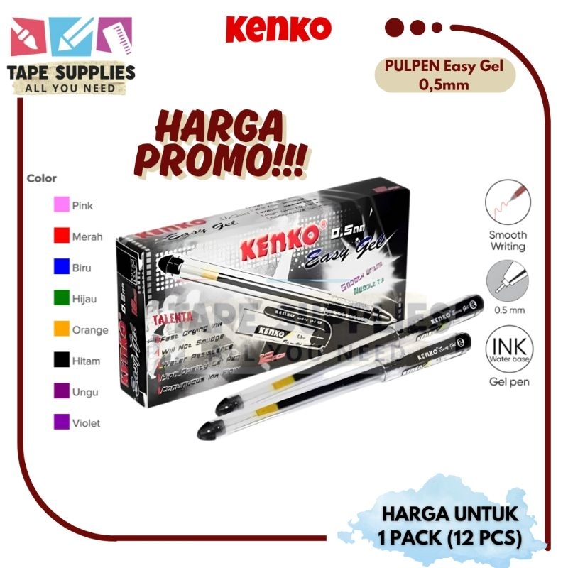 

PULPEN KENKO Easy Gel 0.5 1Lusin (12 PCS)