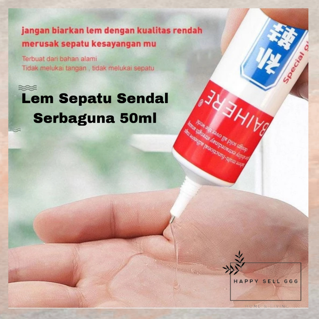 

HPSELL Lem Sepatu Lem Sendal Lem Perekat Super Kuat Tahan Air Anti Bau 50ML Murah