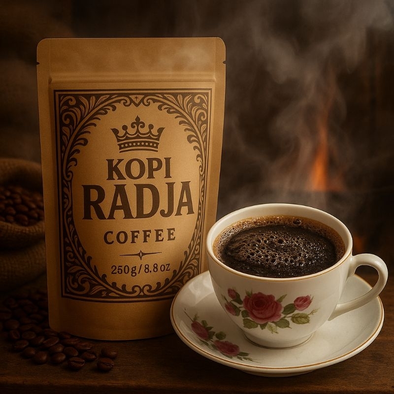 Kopi Bubuk Kasar Premium cap Radja khas Gresik 250 Gram