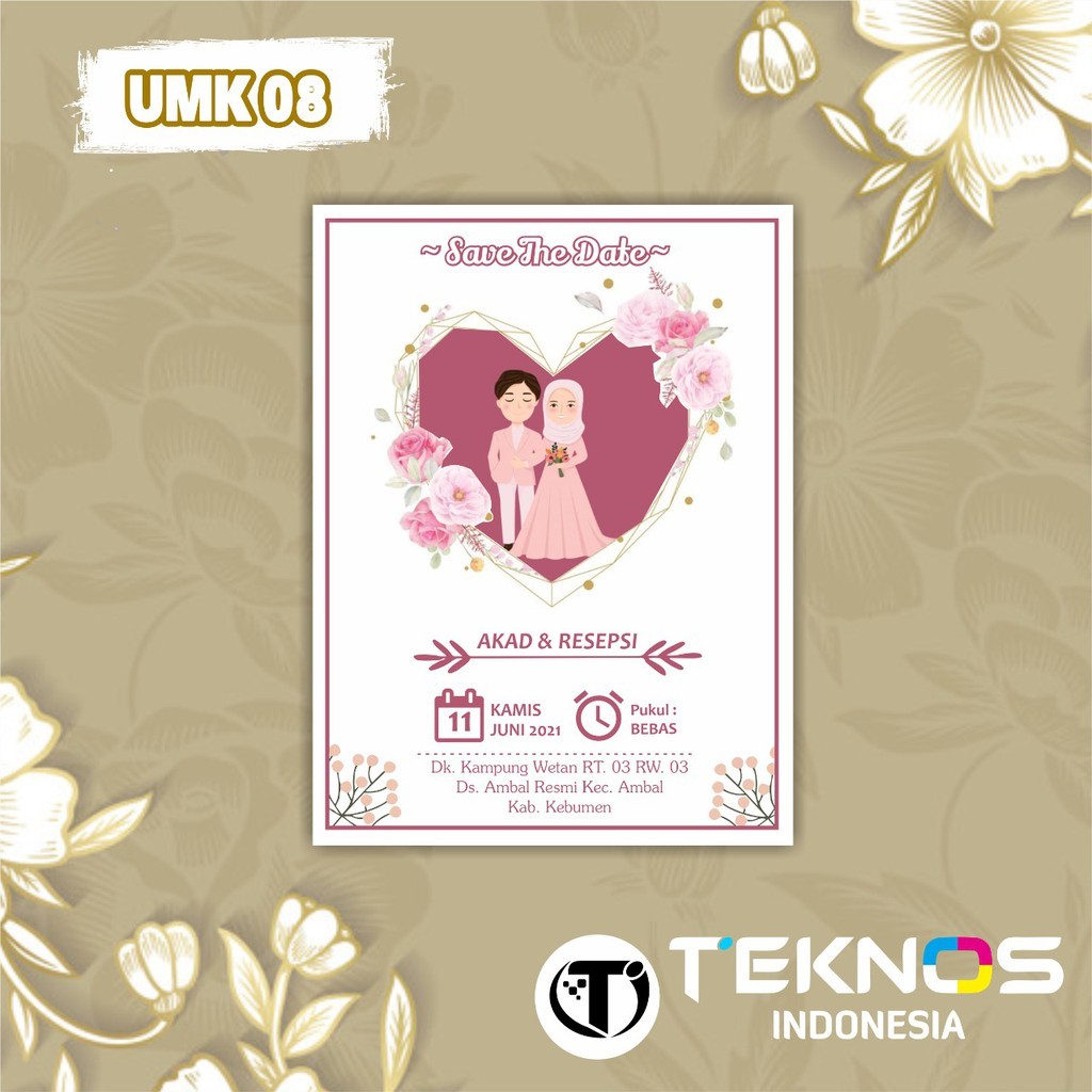UNDANGAN PERNIKAHAN MINIMALIS - UNDANGAN MINI KOPI