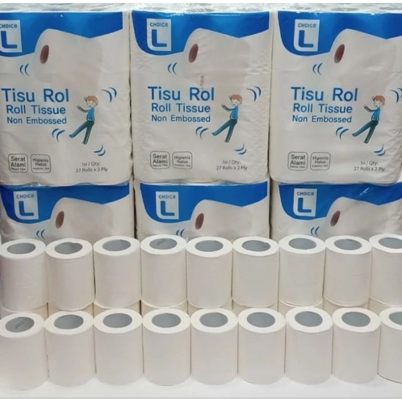 TISSUE ROLLS CHOICE L (B) TOILET 27X220's Original