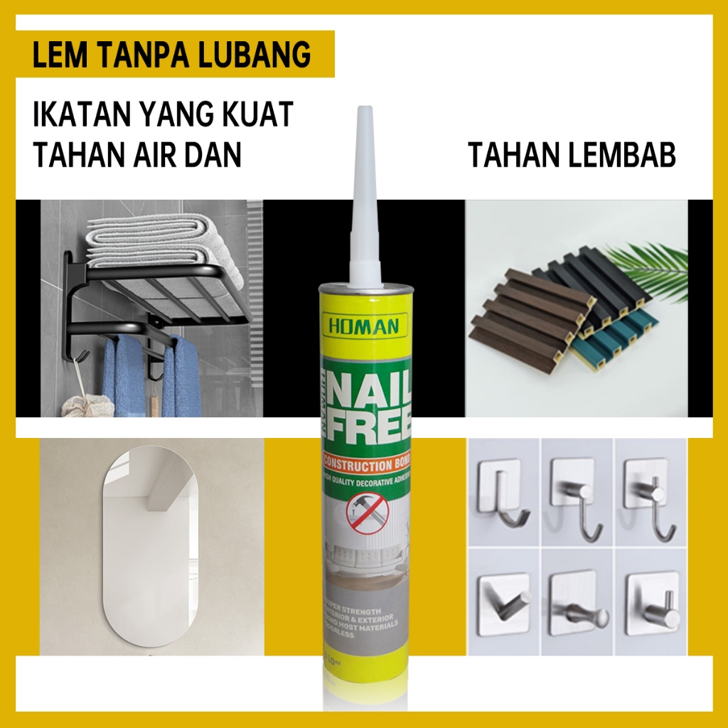 

ucl_gramari - lem paku tembok homan kuat tanpa paku rak kayu pvc wpc