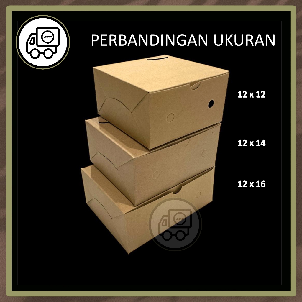 

Dus Snack Box Kue 12x12 12x14 12x16 Motif Batik Isi 100 Pcs