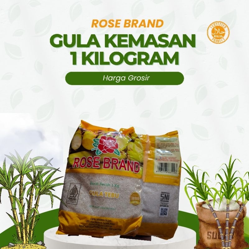 

Gula Pasir Kemasan 1 Kilo Gram (Rose Brand)