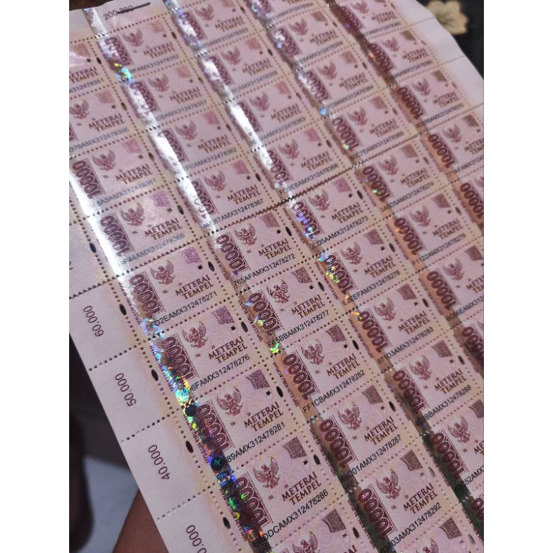 

METERAI ASLI KANTOR POS - 10rb / Meterai POS Ind / PERURI