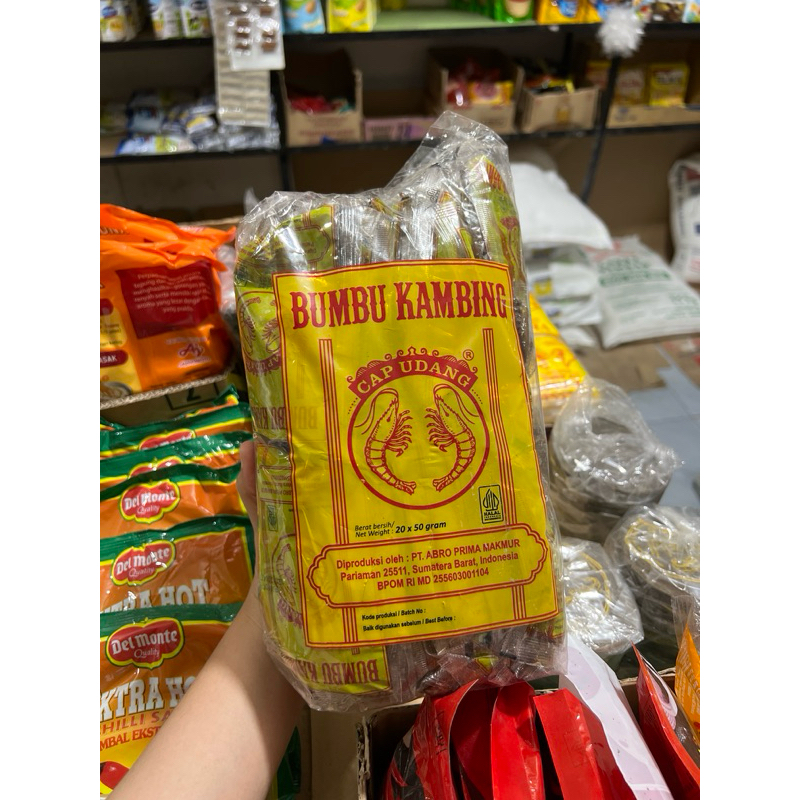 

Bumbu kambing cap udang 50 gr (satuan)