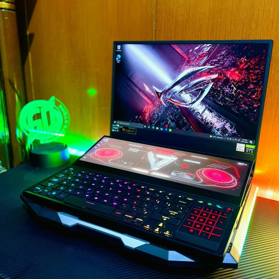 Asus ROG Zephyrus Duo GX551QM + RTX 3060 Super Gaming Desain Laptop