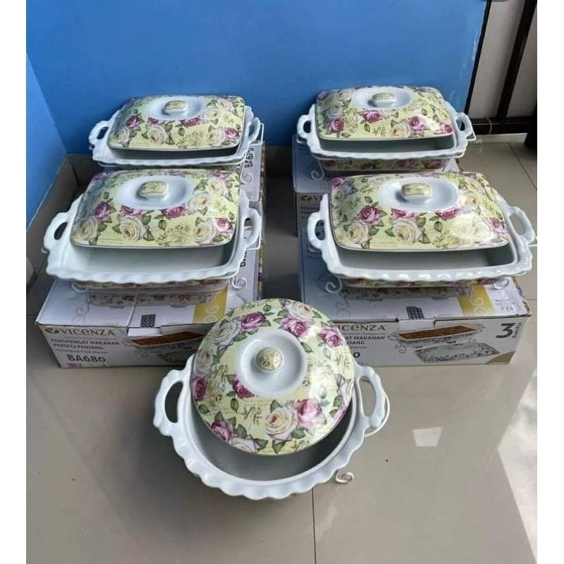 Prasmanan Vicenza Set 5 Pcs (4 segi + 1 bulat)