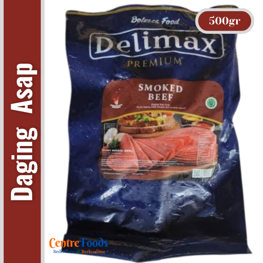 

Daging Sapi Asap - Smoked Beef Delimax Premium | 500gr [ Harga Per BKS ]