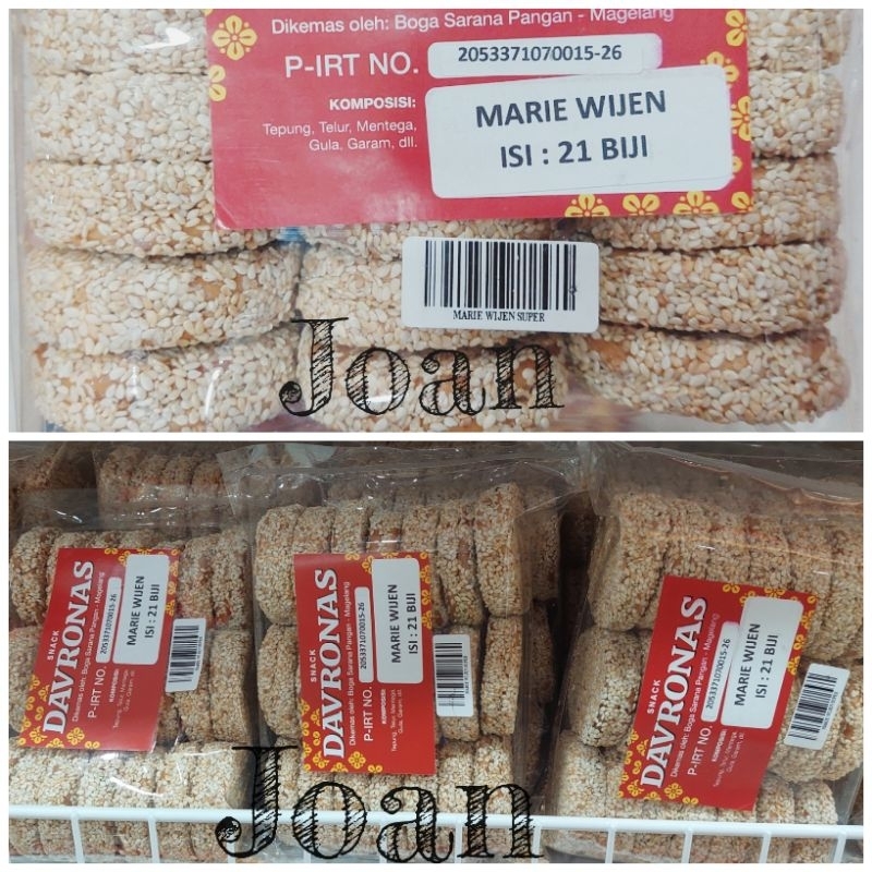 

Marie Wijen Super 380gr Davronas / Camilan & Oleh Oleh Khas Magelang Jogja Solo