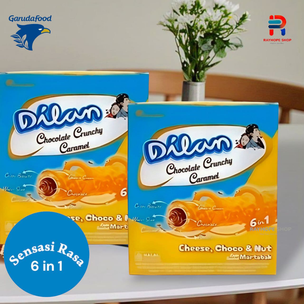 

PROMO Snack Makanan Ringan Cemilan Cokelat Coklat DILAN Chocolate Crunchy Caramel 6in1 Cheese Choco Nut Kacang Keju ala Topping Martabak Manis Terang Bulan Wafer Roll Isi 12 pcs 12pcs Murah Termurah Usaha Kekinian Viral Ide Jualan UMKM Toko Warung Sekolah