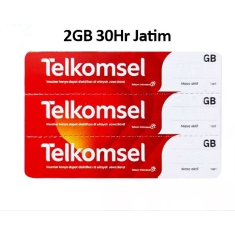 Voucher data Telkomsel 2gb - 30hari.