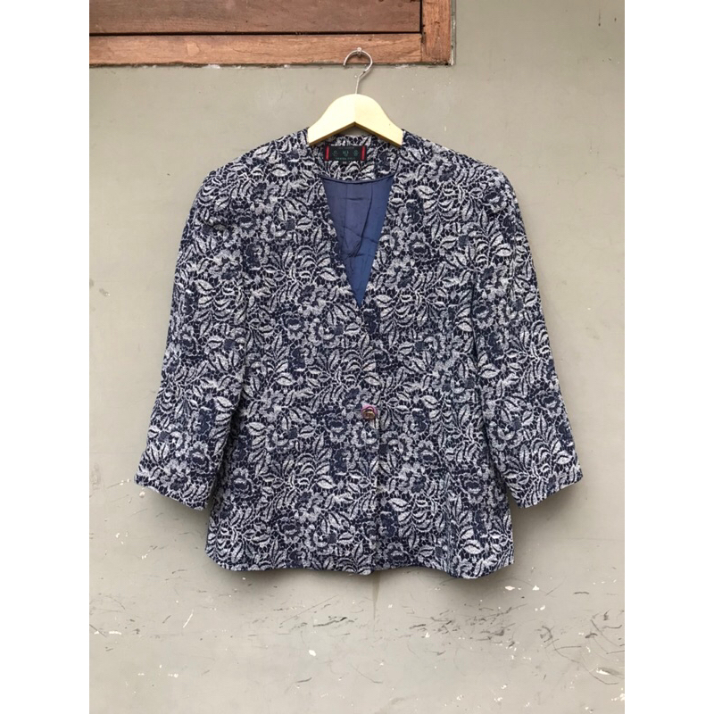 Preloved blazer motif-preloved blazer batik-preloved blazer bunga bunga-pl blazer motif-blazer motif