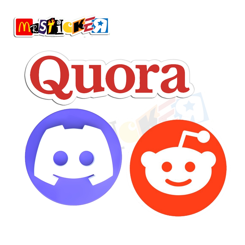 

sticker Quora Discord Reddit logo graphic stiker