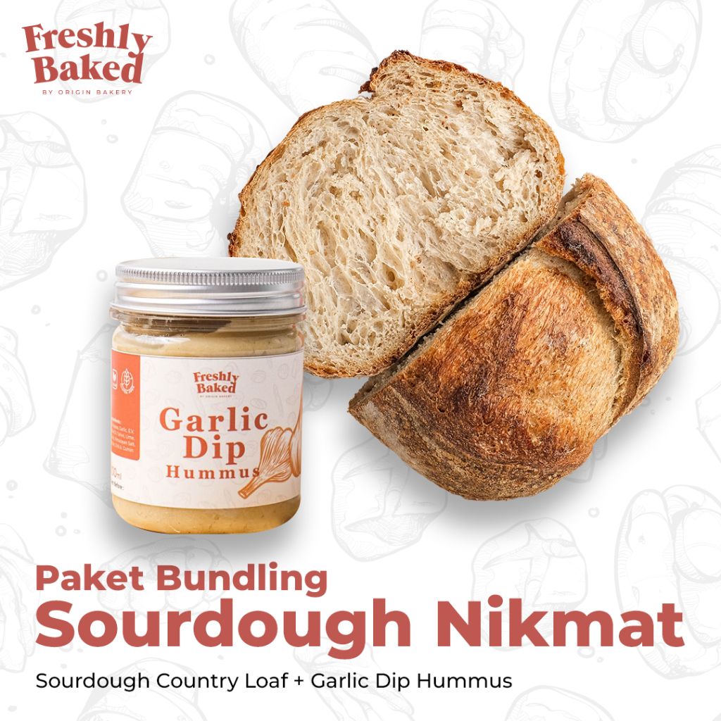 

Special Bundling Nikmat: Sourdough Country Loaf + Garlic Dip Hummus
