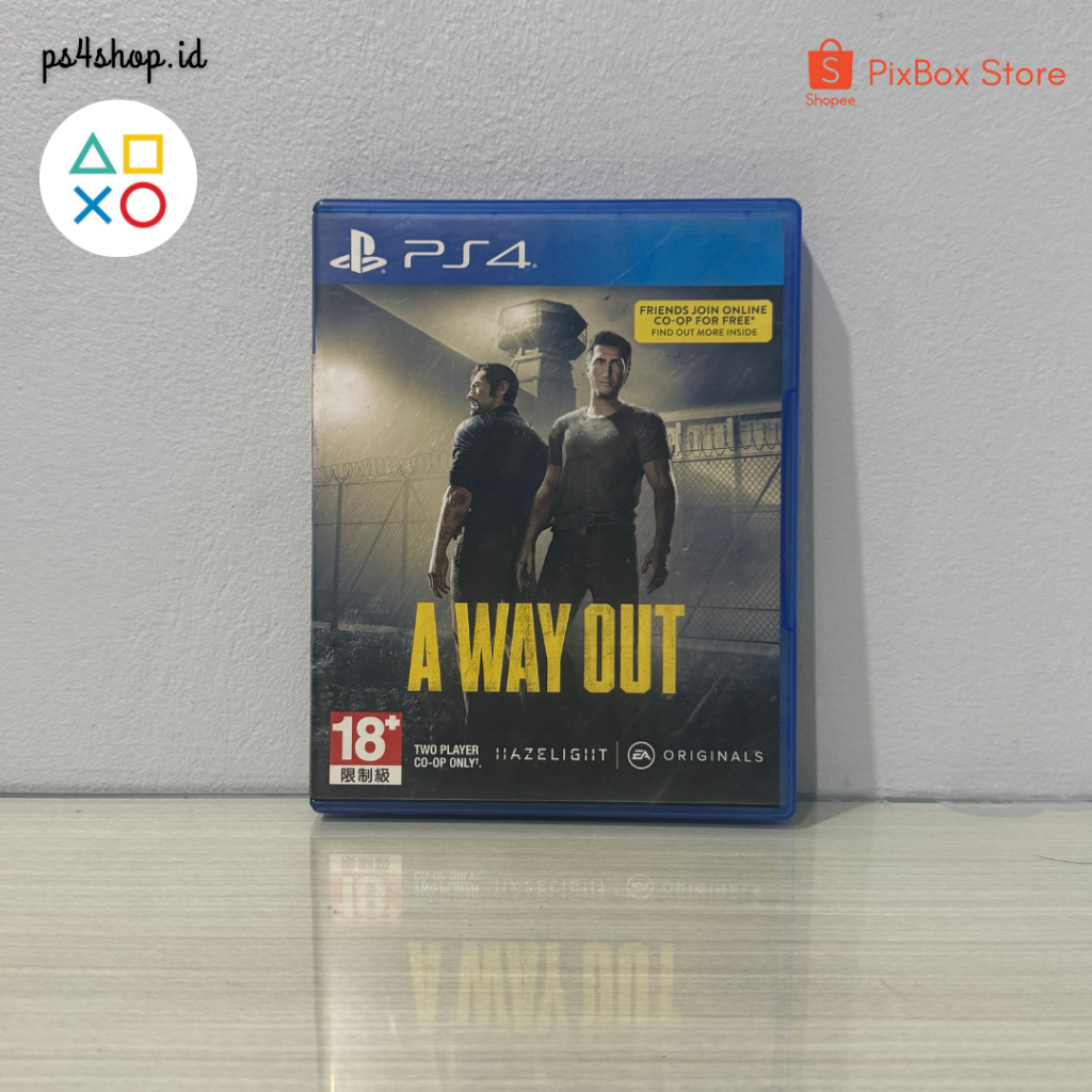 BD Kaset PS4 A Way Out Original Second Bekas | Game Duo Co-op PlayStation