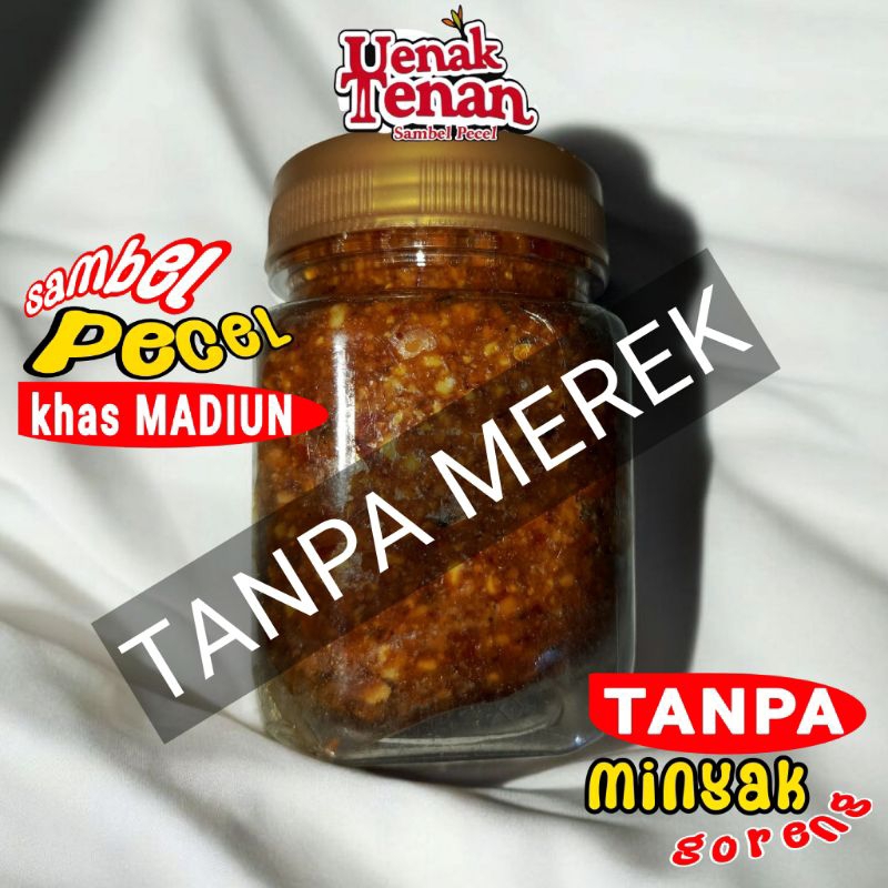 

Sambal Pecel TANPA MEREK Bumbu Sambel Kacang Madiun Asli Sangrai Spesial Kemasan Botol 200 gram