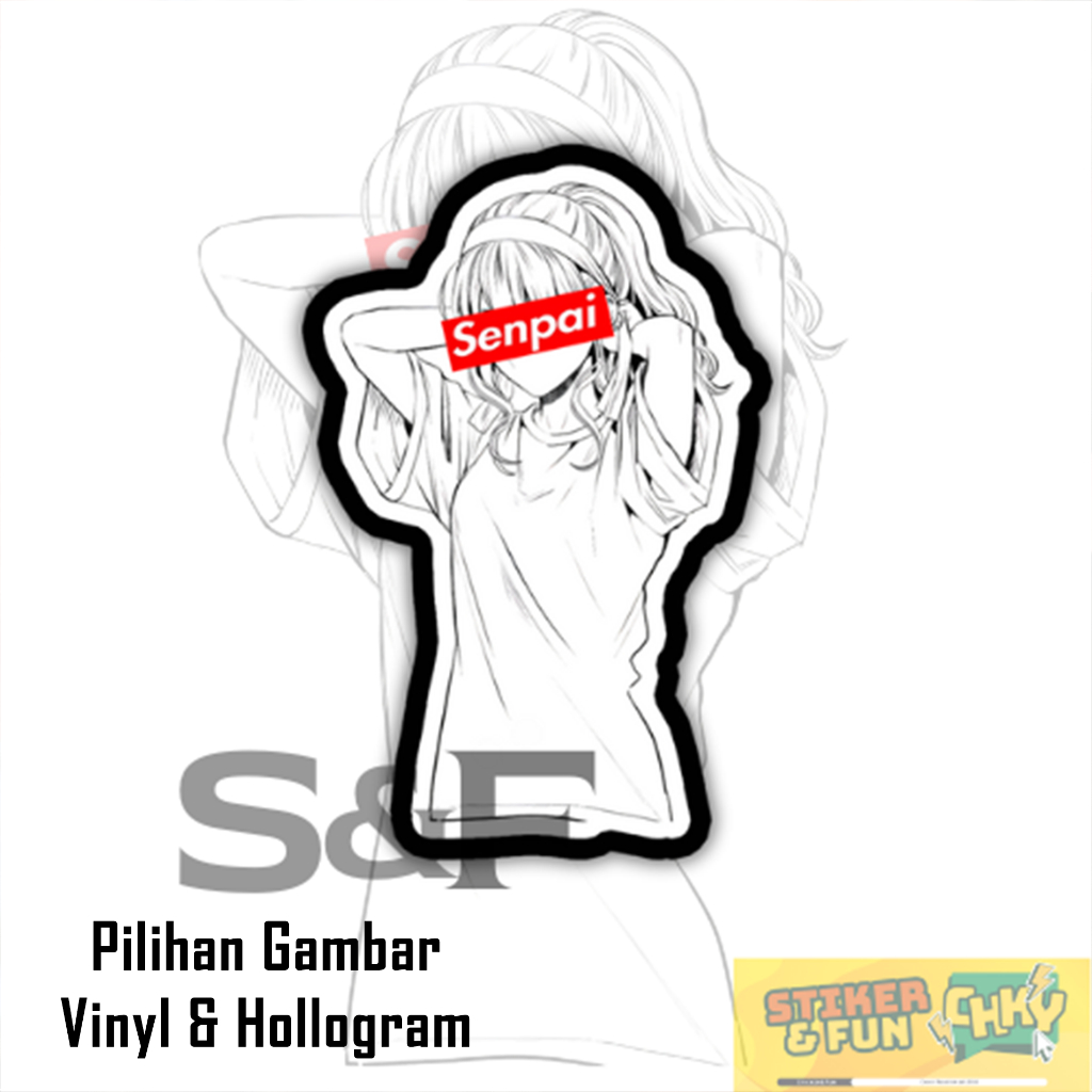 

Stiker Sticker Vinyl/Hollogram Laminasi JAPANESE SCHOOL GIRL SENPAI Vol 16