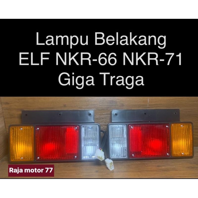 Stoplamp Lampu stop rem Belakang Truk Isuzu ELF NKR-66 NKR-71 Giga Traga Lengkap Bohlam dan Soket Or