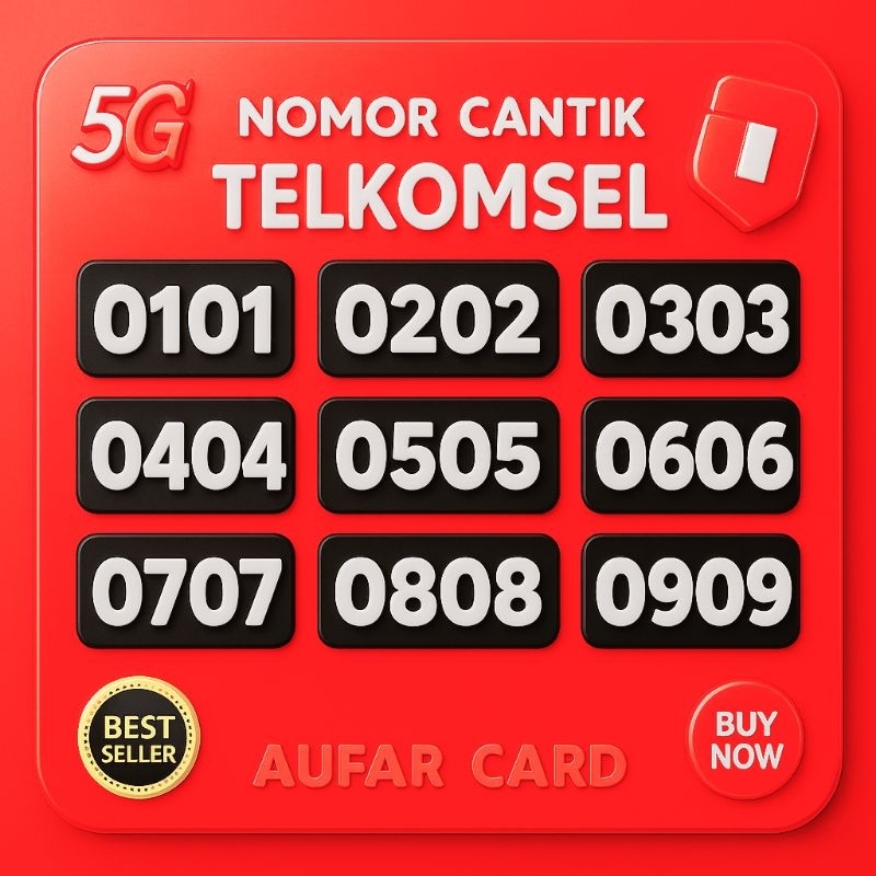 Nomor Cantik Telkomsel Simpati Kartu As 9555 0101 0202 0303 0404 0505 0606 0707 Hoki 0808 Nomer 0909