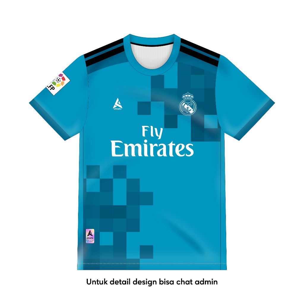 ATHLETIC SPORTWEAR - Jersey Vintage Bola Fantasy Real Madrid Third 2017-18 Fullprinting Casual - Ata